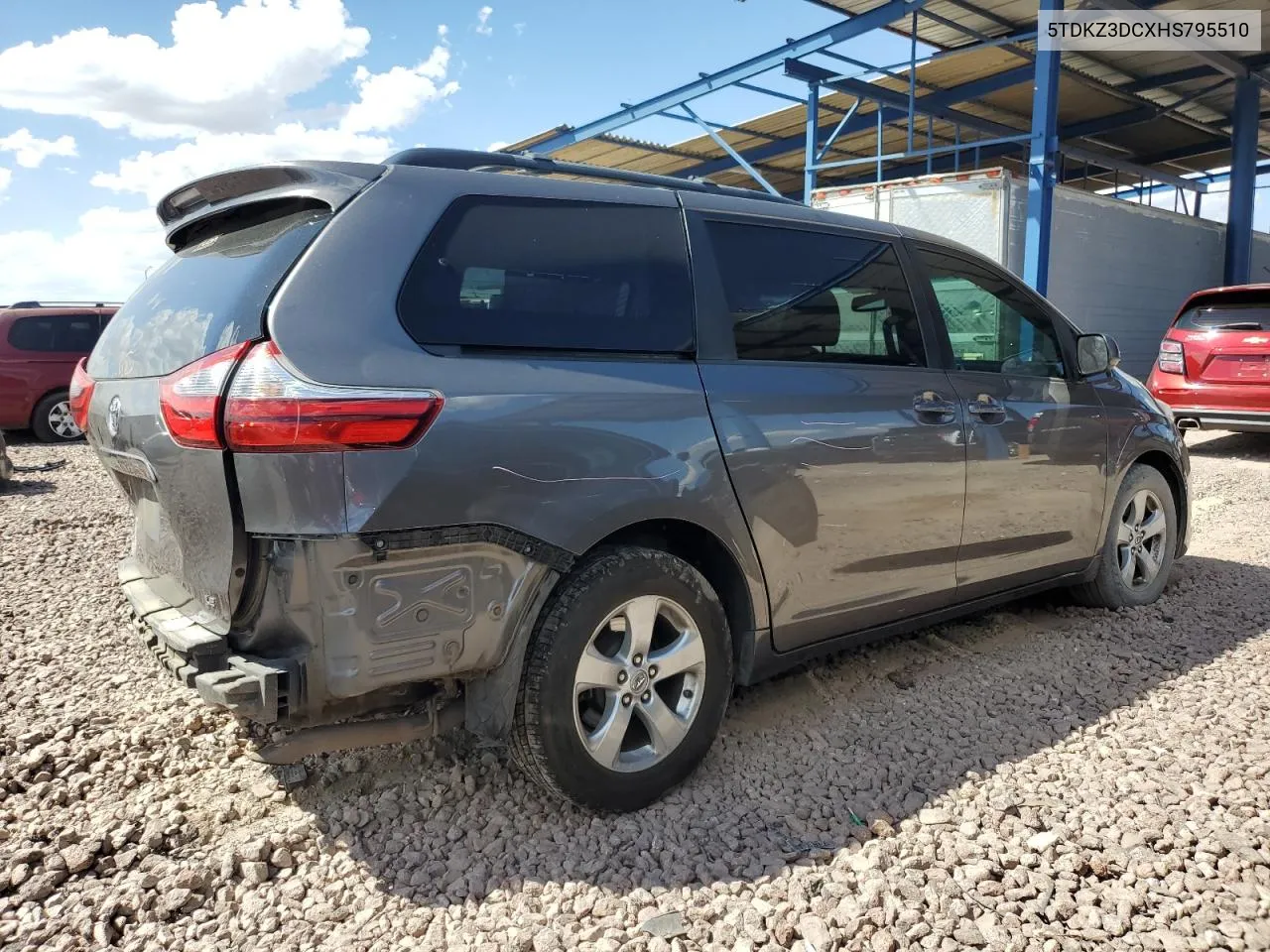 5TDKZ3DCXHS795510 2017 Toyota Sienna Le