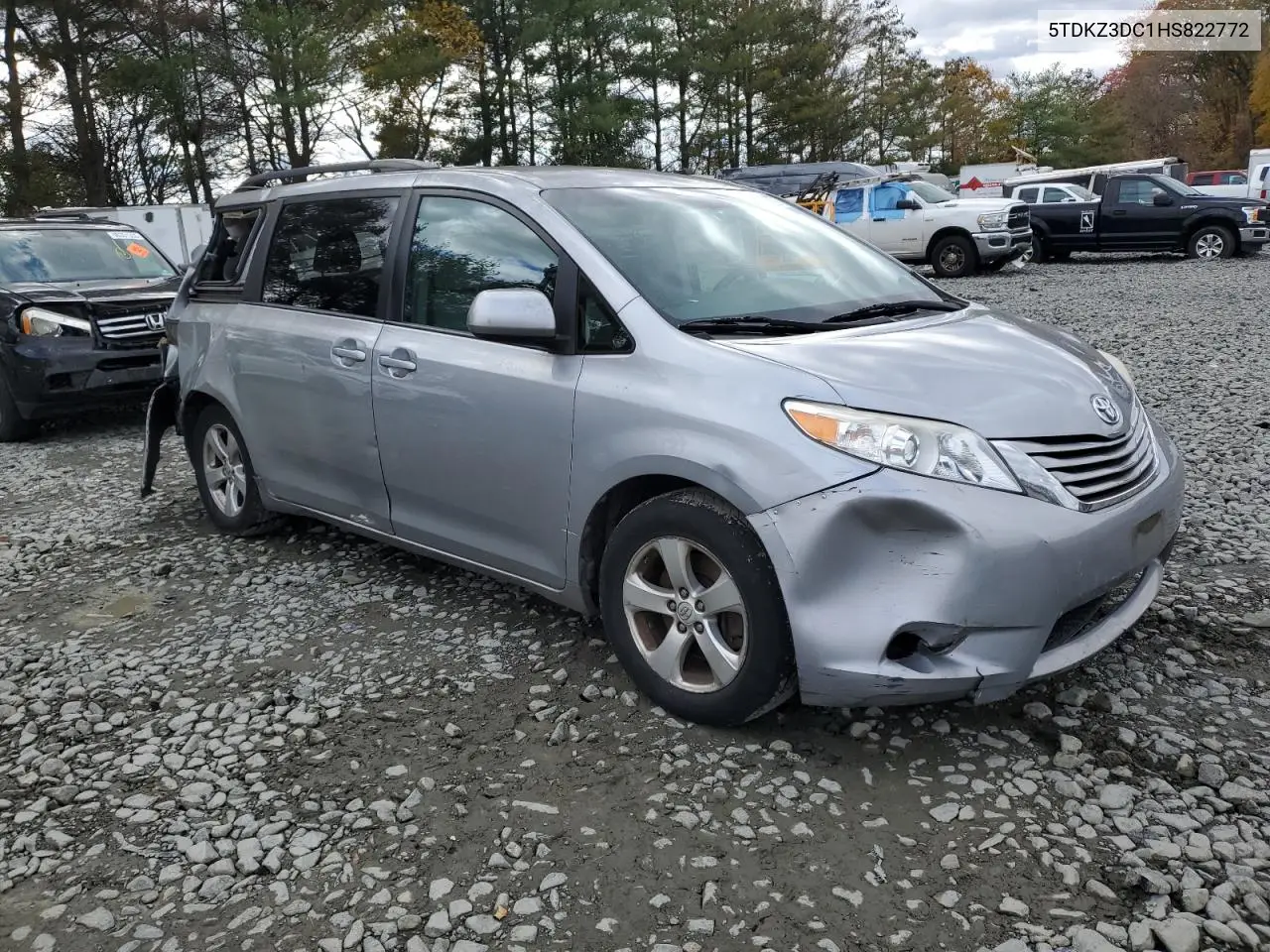 5TDKZ3DC1HS822772 2017 Toyota Sienna Le