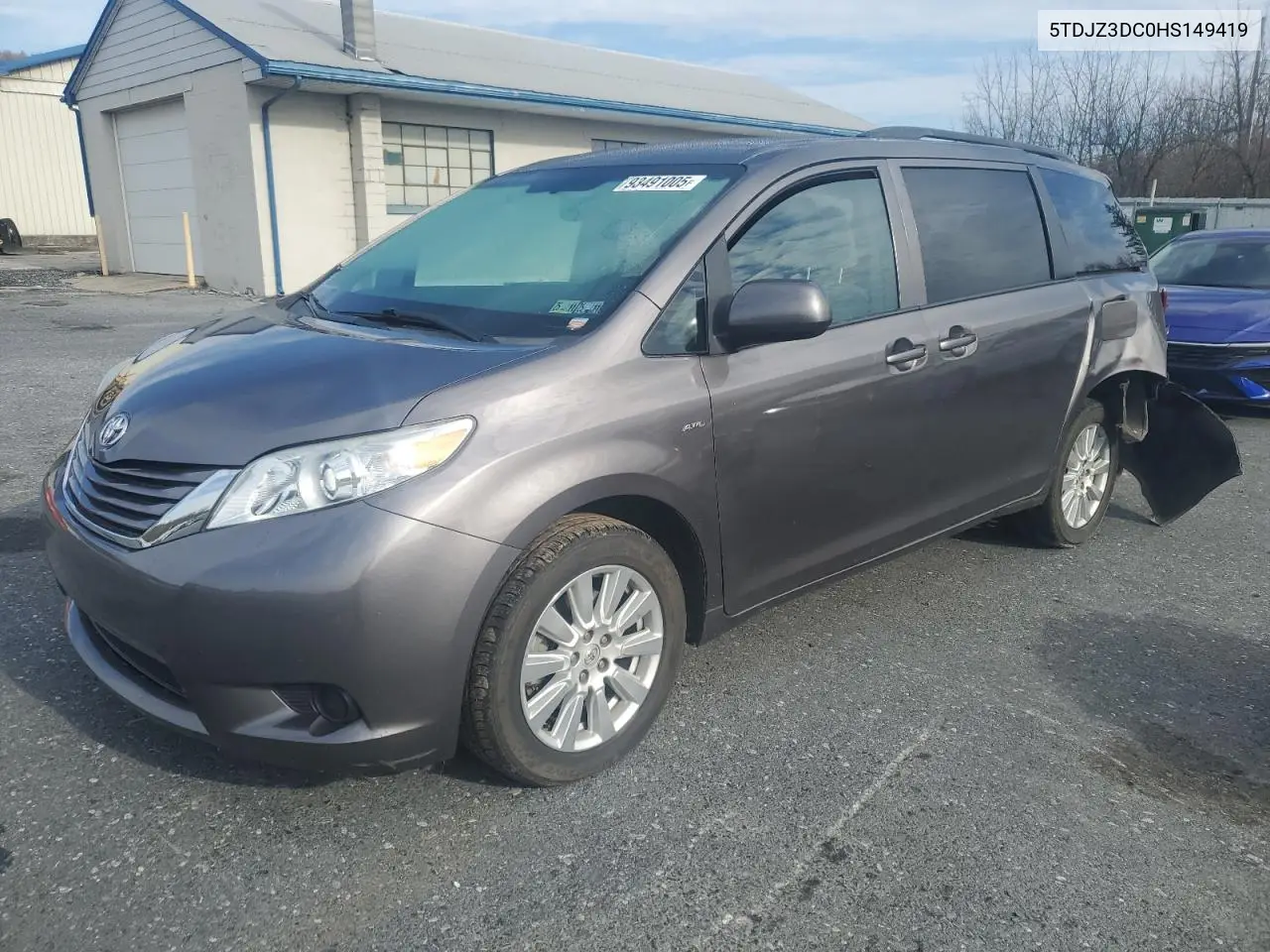 5TDJZ3DC0HS149419 2017 Toyota Sienna Le