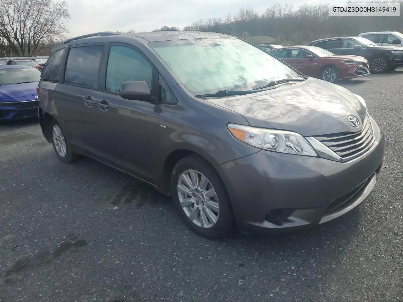 5TDJZ3DC0HS149419 2017 Toyota Sienna Le