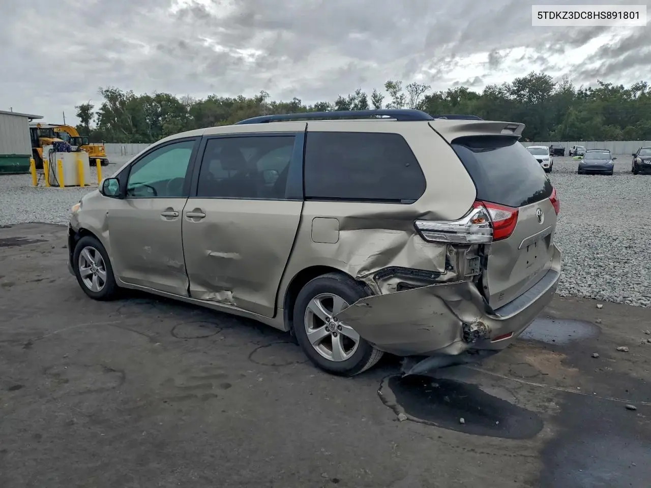 5TDKZ3DC8HS891801 2017 Toyota Sienna Le