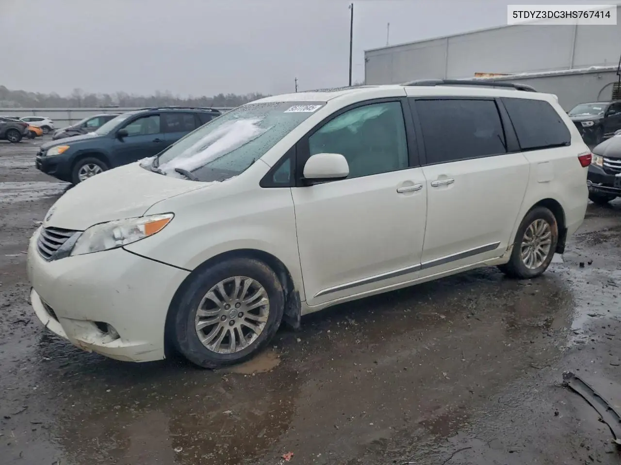 5TDYZ3DC3HS767414 2017 Toyota Sienna Xle
