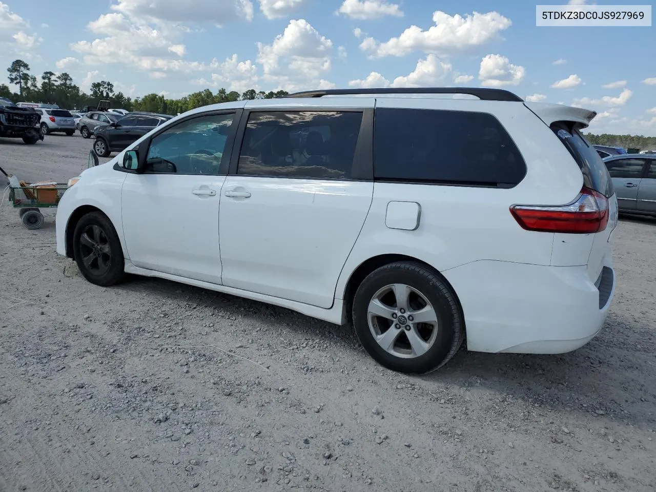 2018 Toyota Sienna Le VIN: 5TDKZ3DC0JS927969 Lot: 71645224