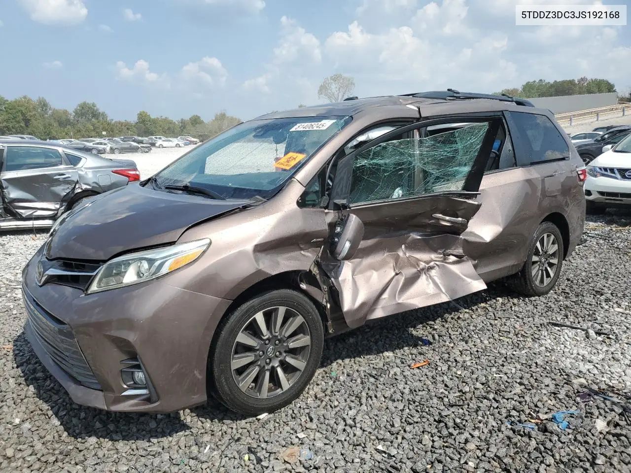5TDDZ3DC3JS192168 2018 Toyota Sienna Xle