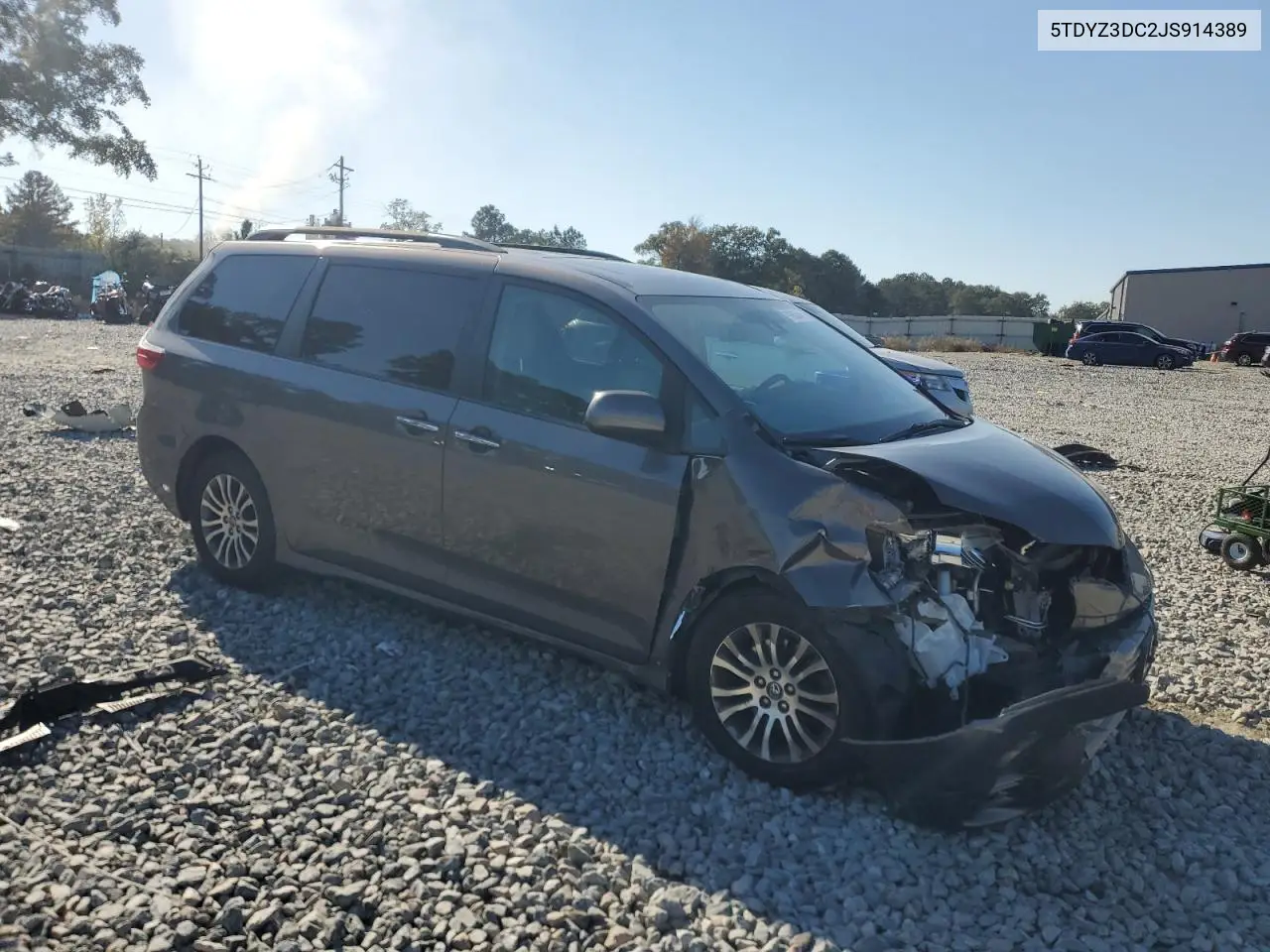 5TDYZ3DC2JS914389 2018 Toyota Sienna Xle