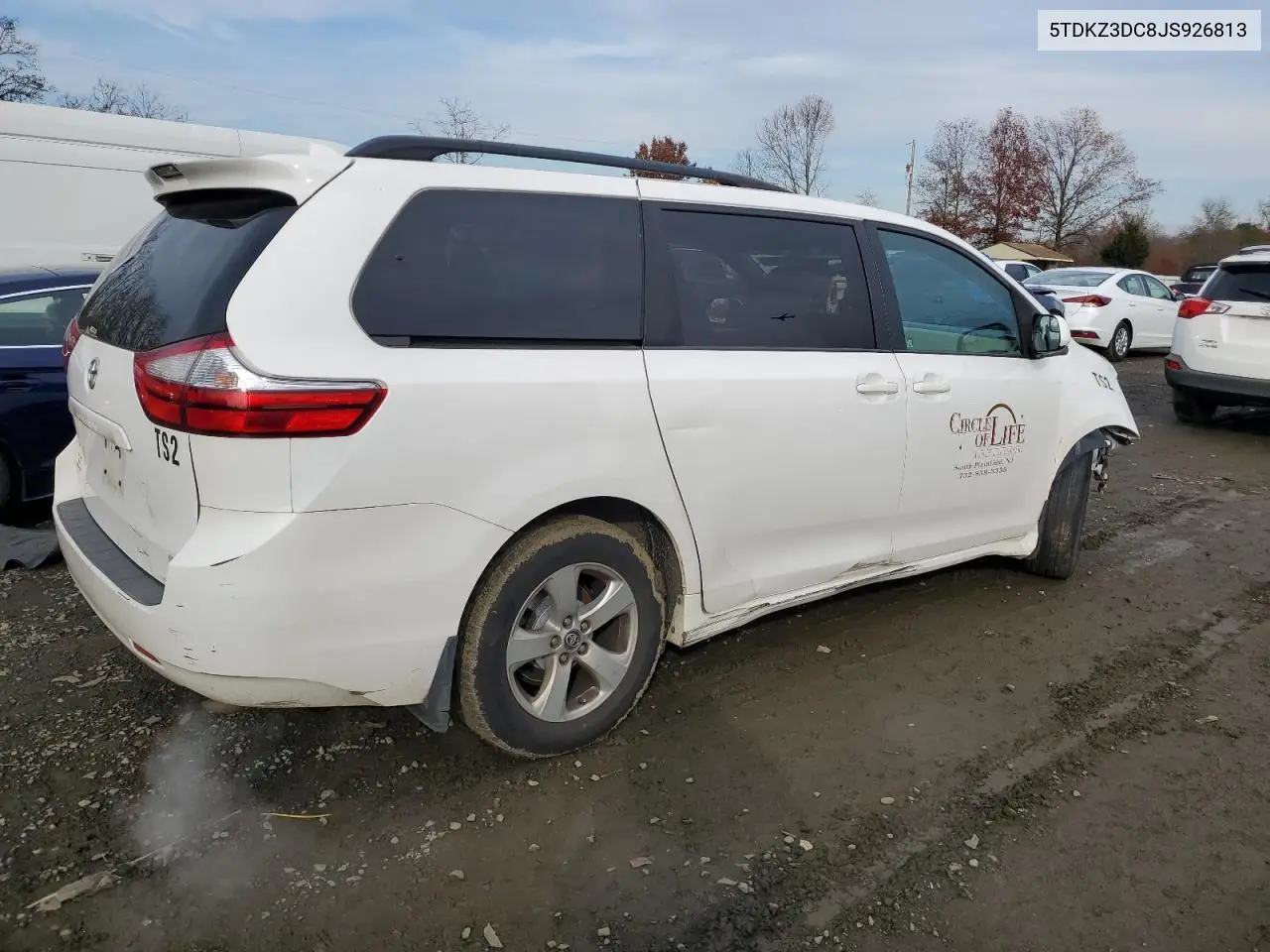 5TDKZ3DC8JS926813 2018 Toyota Sienna Le