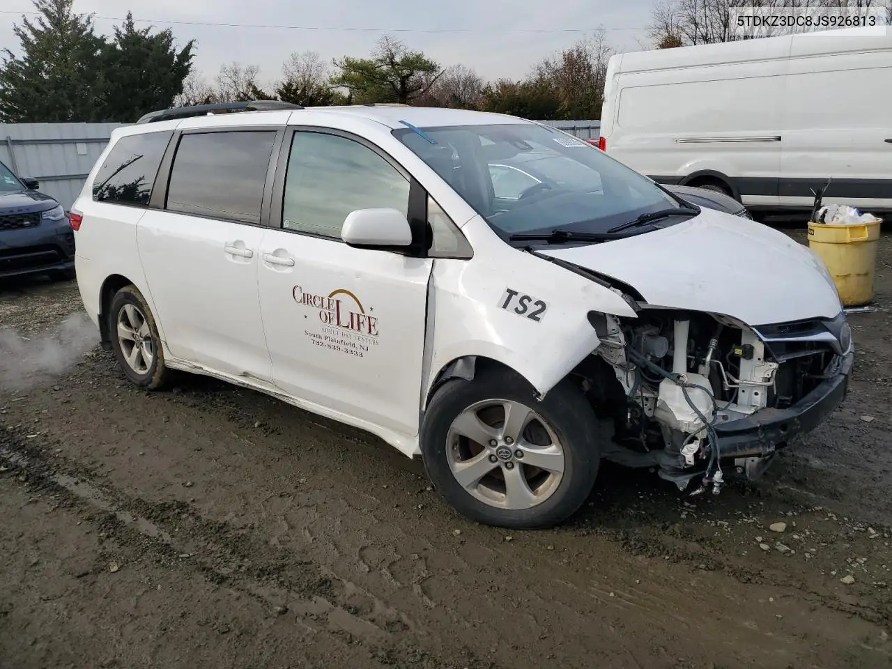 5TDKZ3DC8JS926813 2018 Toyota Sienna Le