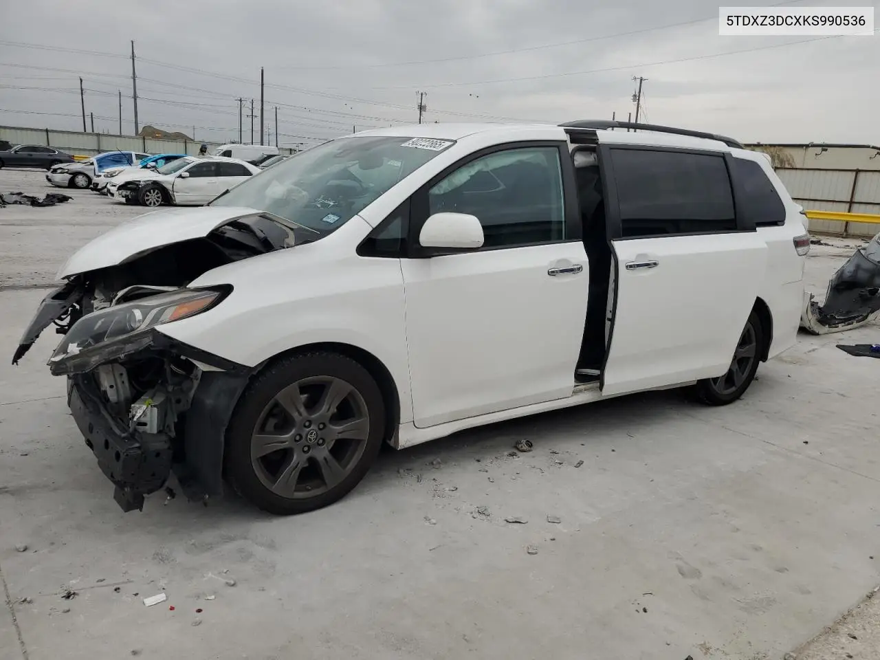 5TDXZ3DCXKS990536 2019 Toyota Sienna Se