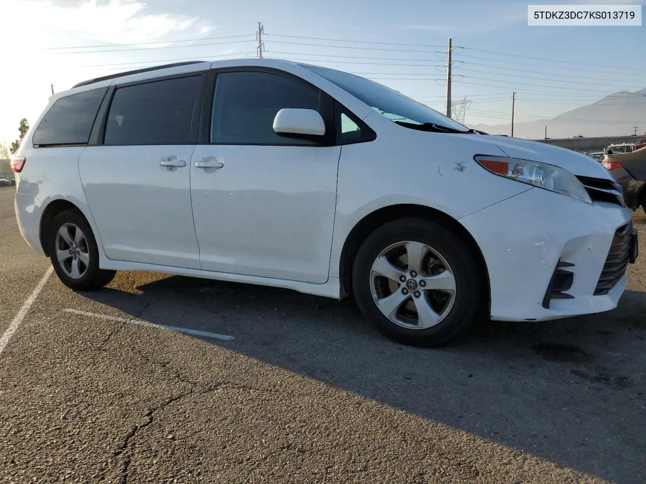 5TDKZ3DC7KS013719 2019 Toyota Sienna Le