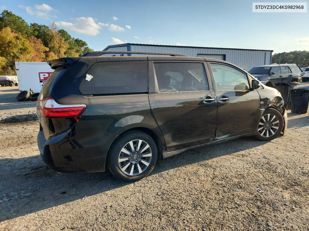 5TDYZ3DC4KS982968 2019 Toyota Sienna Xle