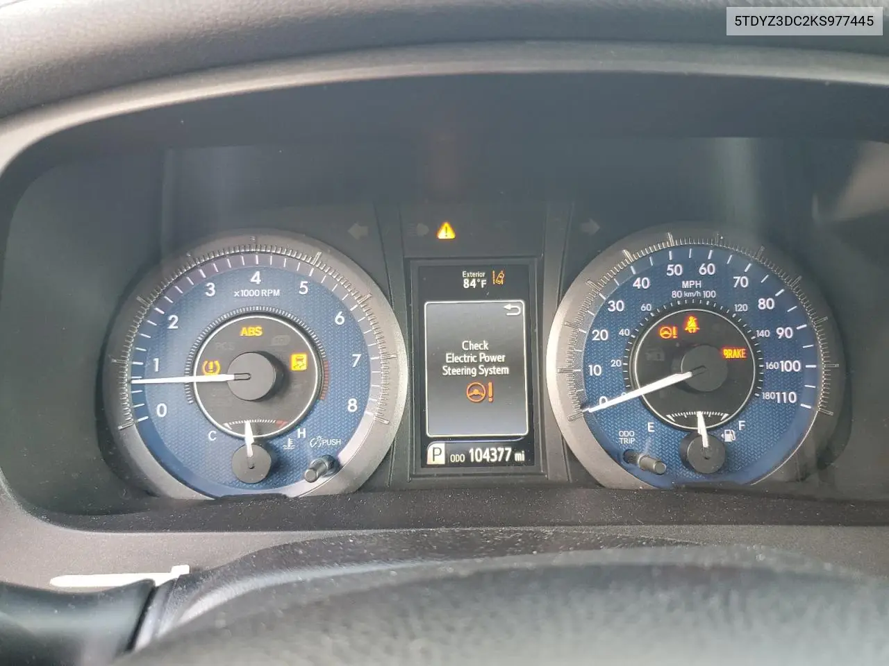 5TDYZ3DC2KS977445 2019 Toyota Sienna Xle
