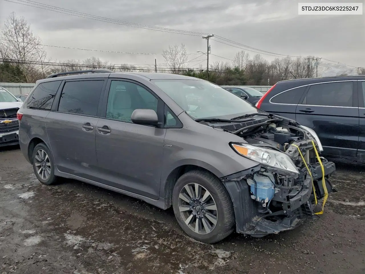 5TDJZ3DC6KS225247 2019 Toyota Sienna Le