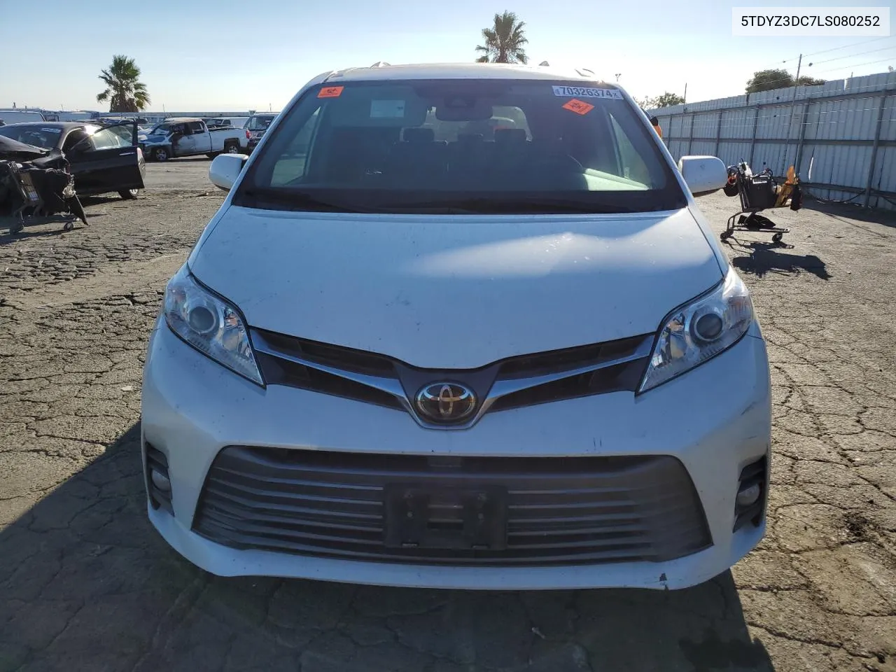 2020 Toyota Sienna Xle VIN: 5TDYZ3DC7LS080252 Lot: 70326374