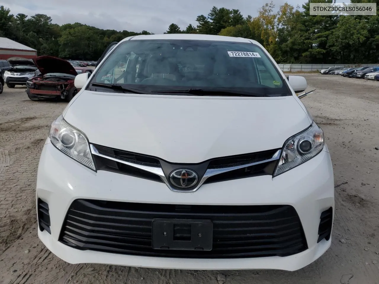 2020 Toyota Sienna Le VIN: 5TDKZ3DC8LS056046 Lot: 72278814