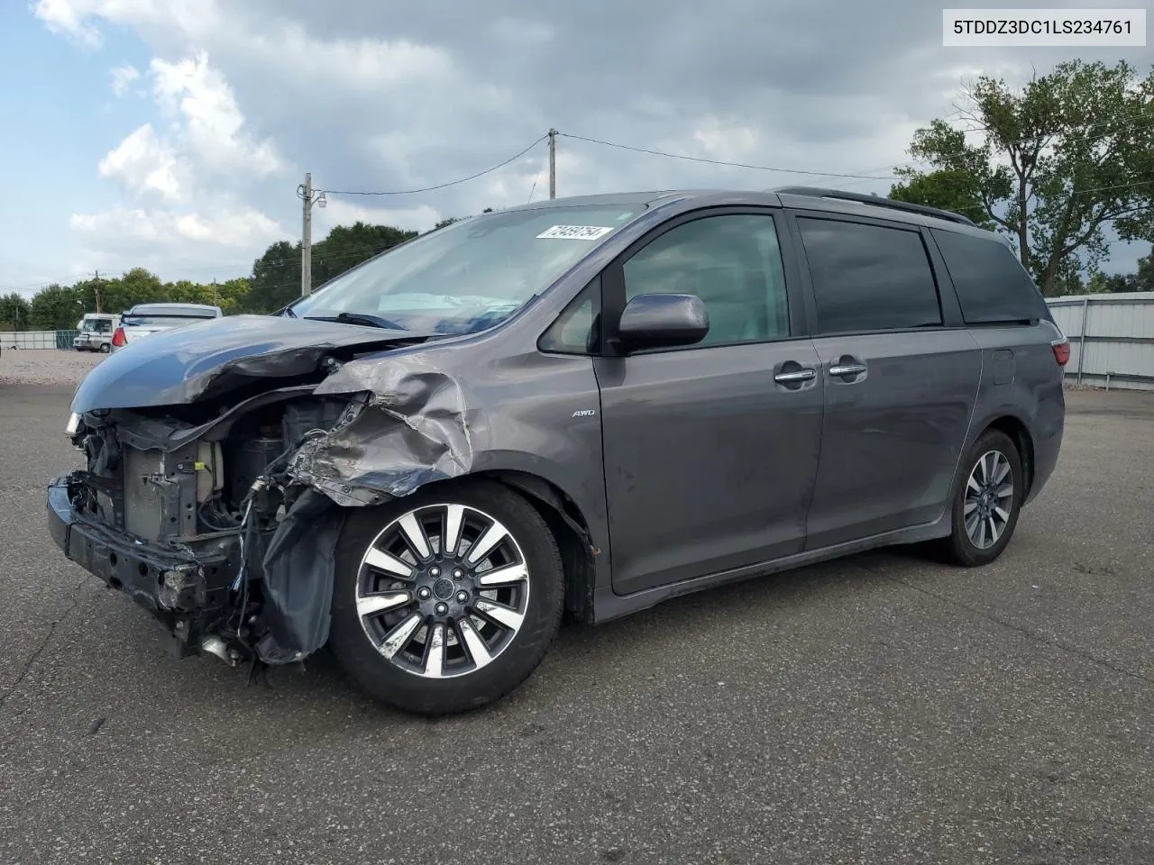 2020 Toyota Sienna Xle VIN: 5TDDZ3DC1LS234761 Lot: 72459754