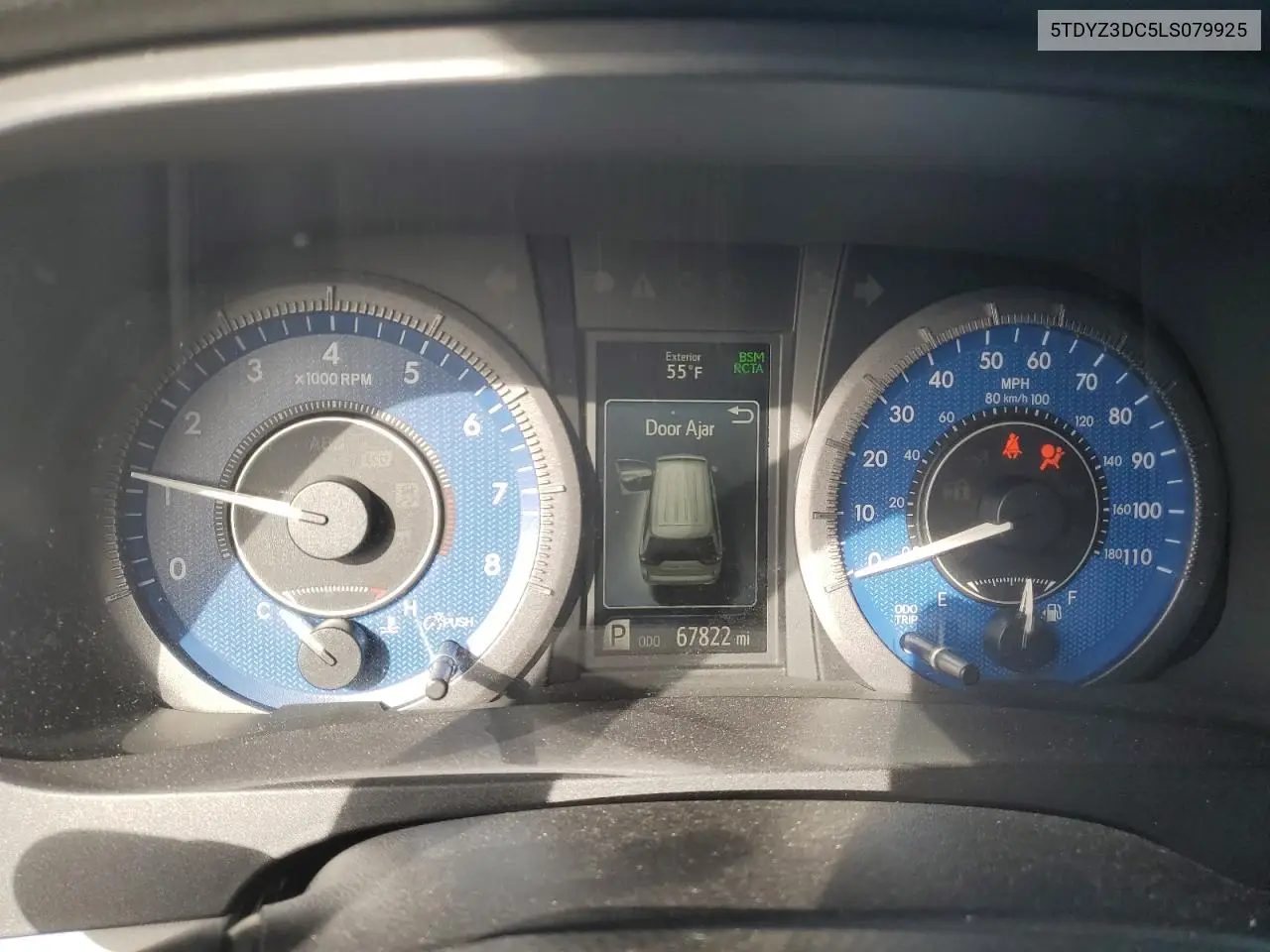 5TDYZ3DC5LS079925 2020 Toyota Sienna Xle