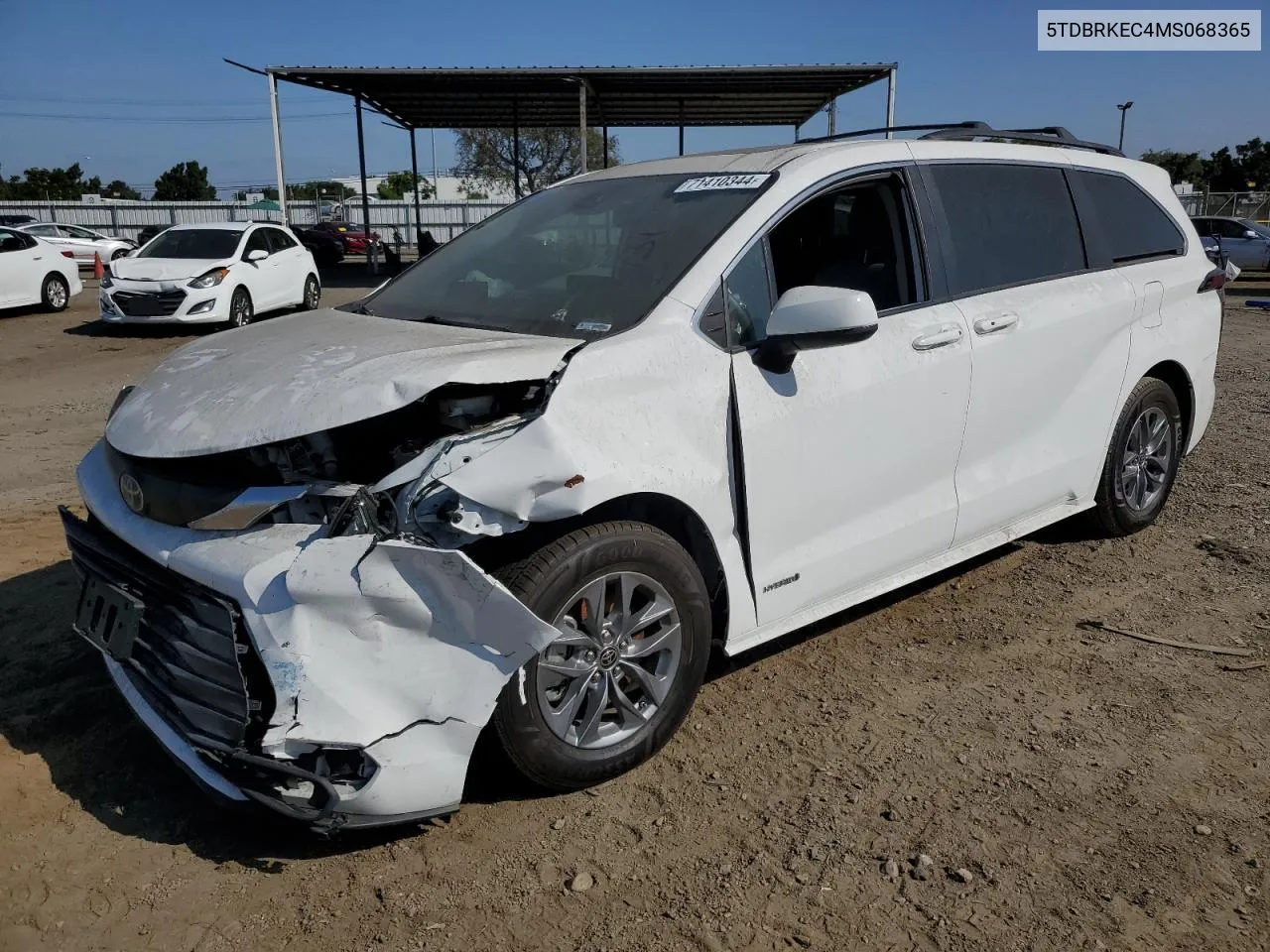 2021 Toyota Sienna Le VIN: 5TDBRKEC4MS068365 Lot: 71410344