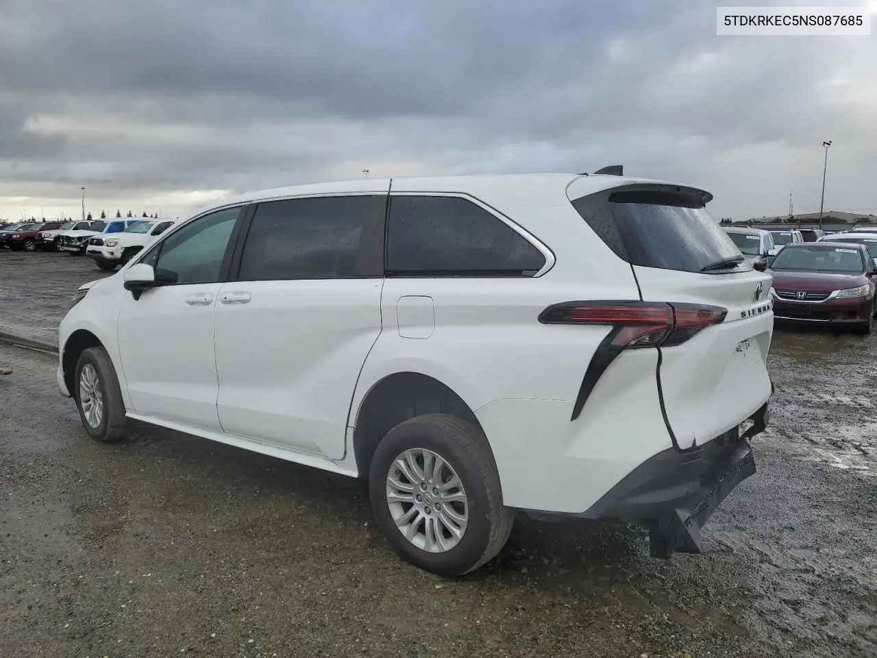 5TDKRKEC5NS087685 2022 Toyota Sienna Le - Wheelchair Van - Pri Fleet