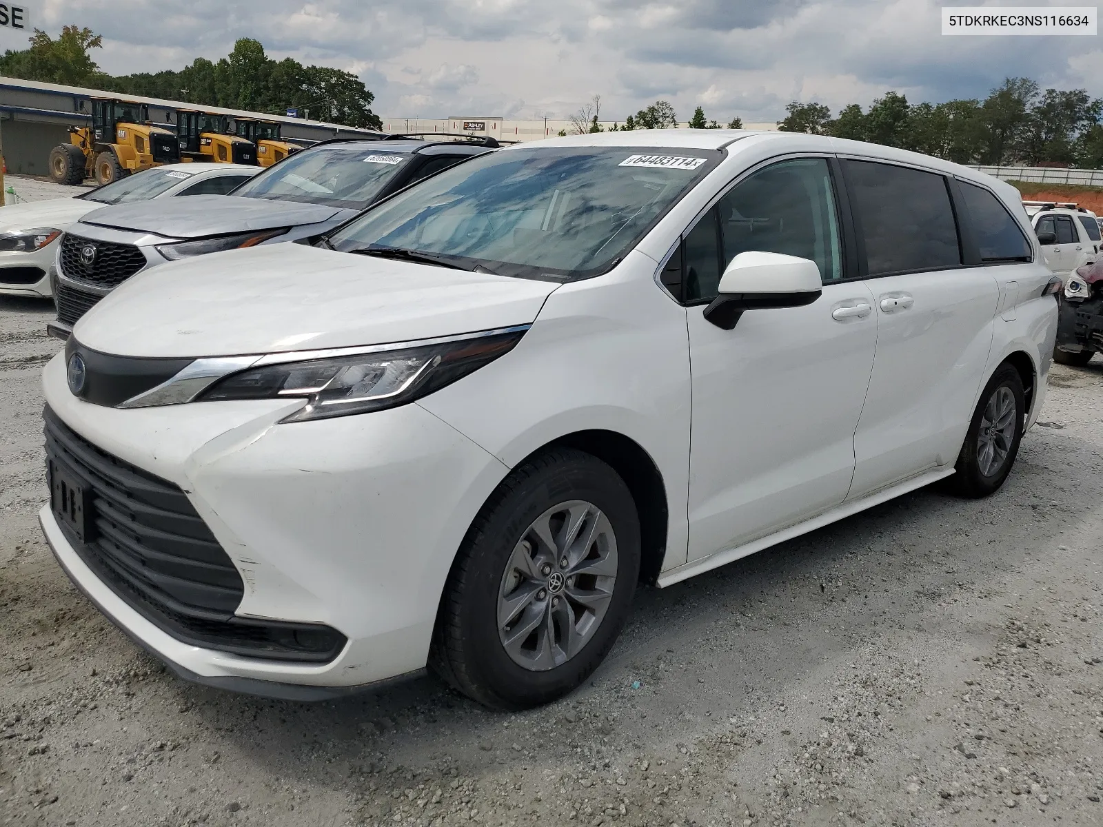 2022 Toyota Sienna Le VIN: 5TDKRKEC3NS116634 Lot: 64483114