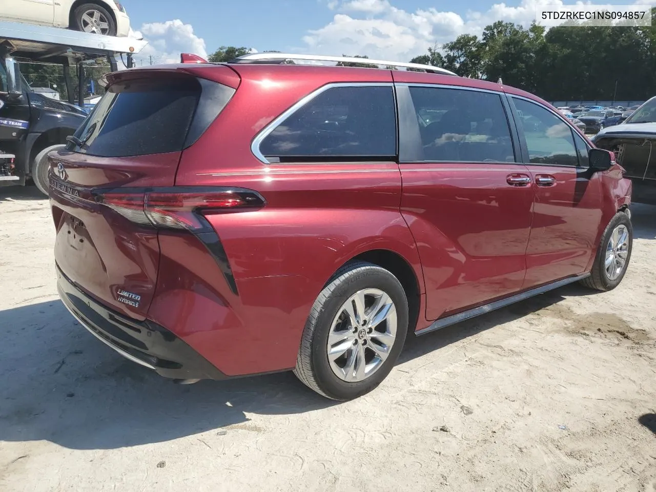 2022 Toyota Sienna Limited VIN: 5TDZRKEC1NS094857 Lot: 71804434