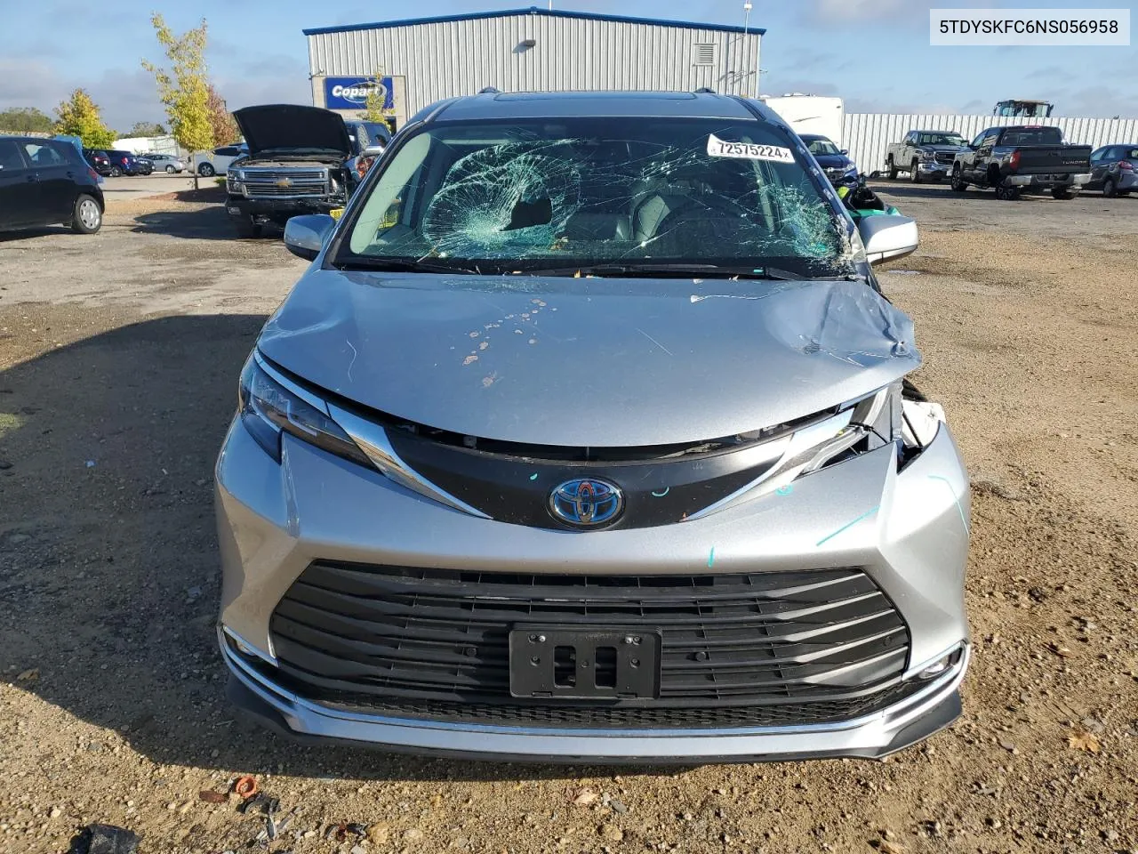 2022 Toyota Sienna Xle VIN: 5TDYSKFC6NS056958 Lot: 72575224