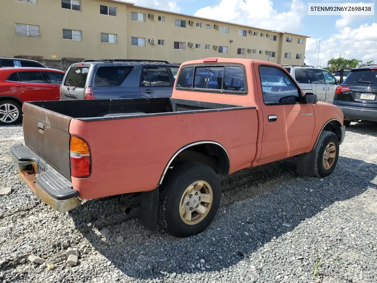 2000 Toyota Tacoma Prerunner VIN: 5TENM92N6YZ698438 Lot: 72693304