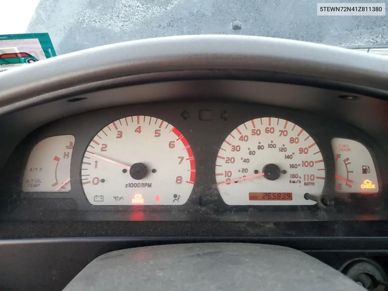 5TEWN72N41Z811380 2001 Toyota Tacoma Xtracab