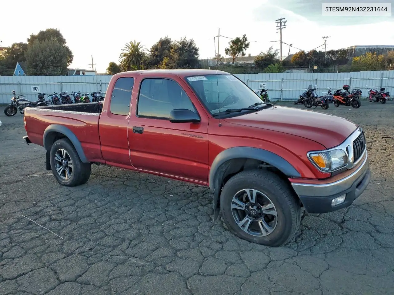 5TESM92N43Z231644 2003 Toyota Tacoma Xtracab Prerunner