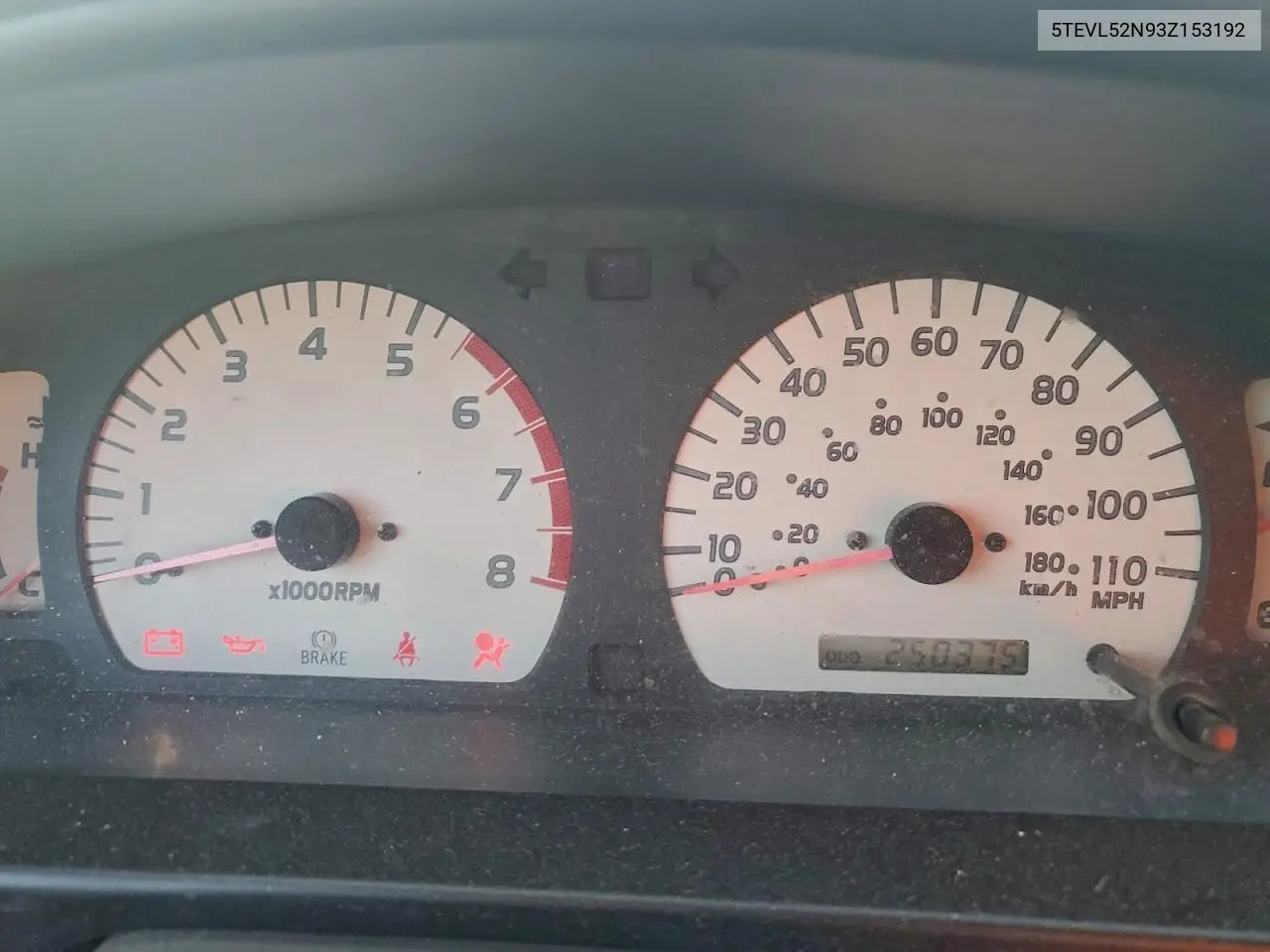5TEVL52N93Z153192 2003 Toyota Tacoma Xtracab