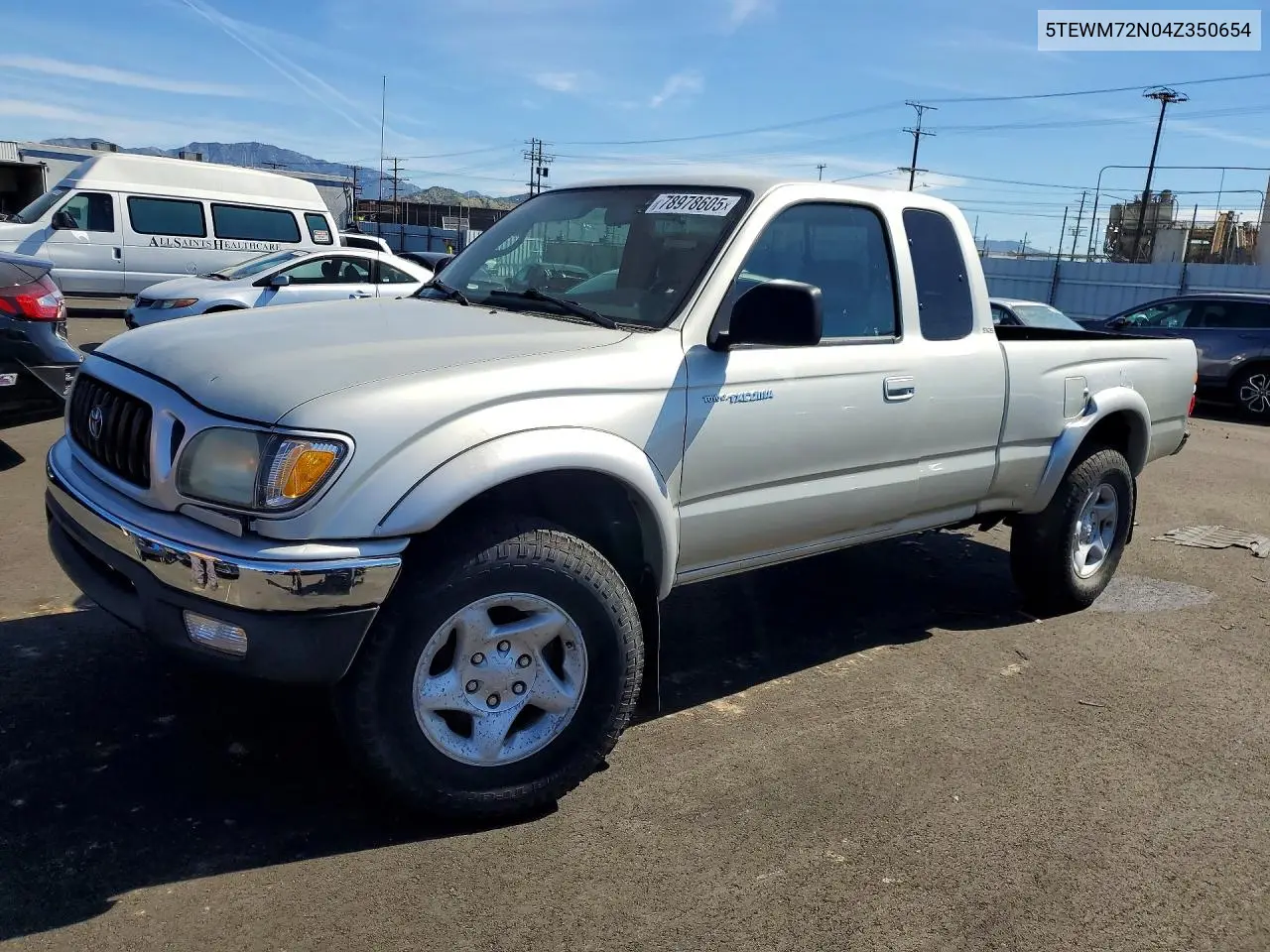 5TEWM72N04Z350654 2004 Toyt Tacoma Xtr 4X4