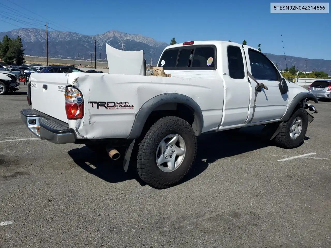 5TESN92N04Z314566 2004 Toyota Tacoma Xtracab Prerunner