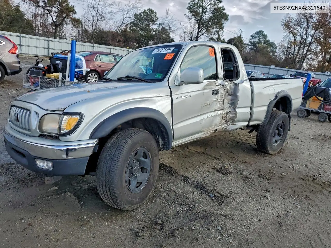 5TESN92NX4Z321640 2004 Toyota Tacoma Xtracab Prerunner