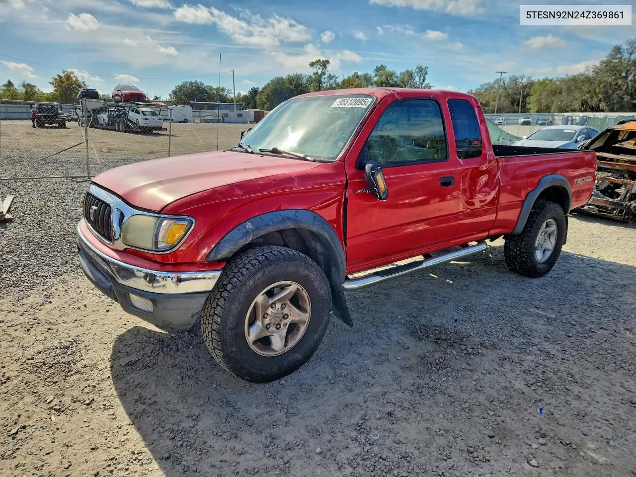 5TESN92N24Z369861 2004 Toyota Tacoma Xtracab Prerunner