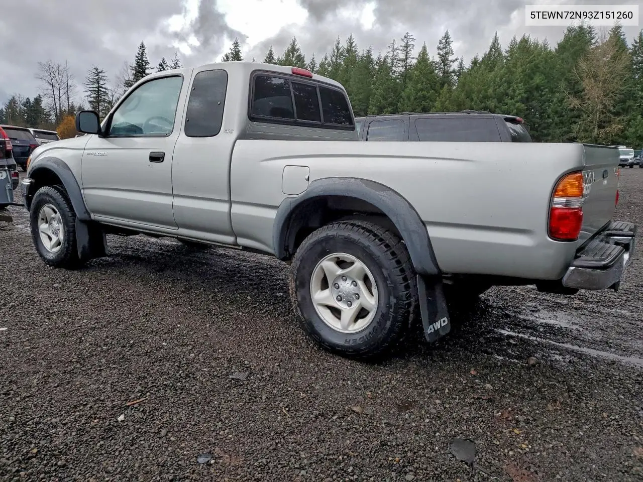 5TEWN72N93Z151260 2003 Toyota Tacoma Xtracab