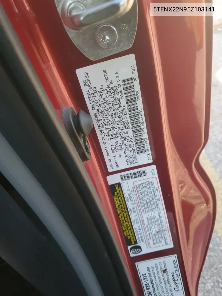 5TENX22N95Z103141 2005 Toyota Tacoma