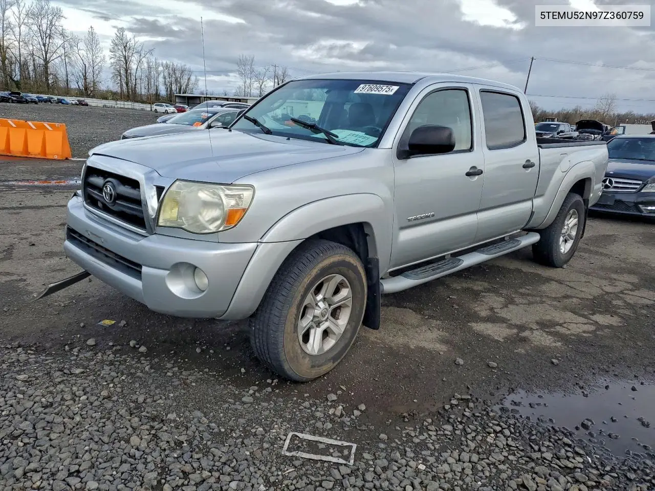 5TEMU52N97Z360759 2007 Toyota Tacoma Double Cab Long Bed