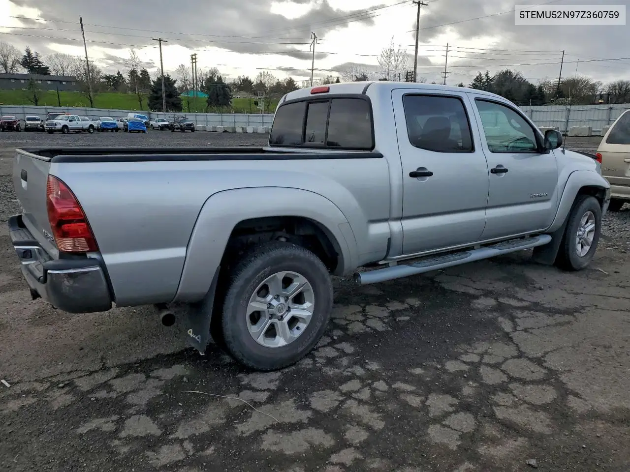 5TEMU52N97Z360759 2007 Toyota Tacoma Double Cab Long Bed