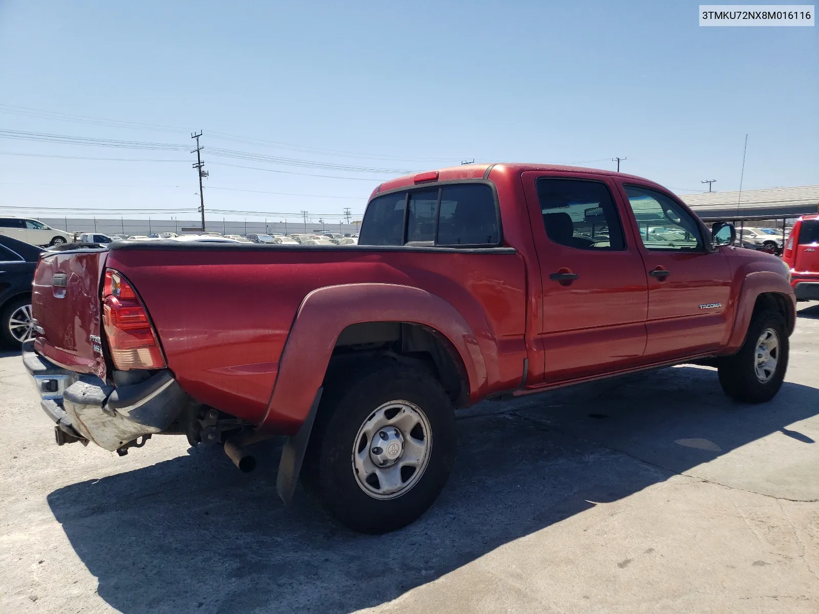 3TMKU72NX8M016116 2008 Toyota Tacoma Double Cab Prerunner Long Bed