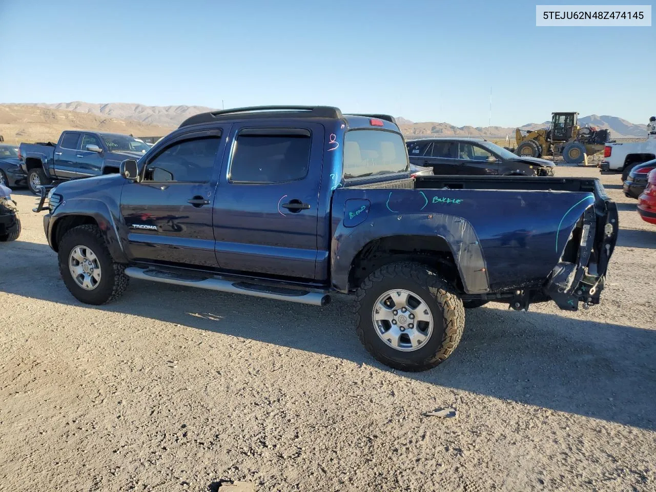 2008 Toyota Tacoma Double Cab Prerunner VIN: 5TEJU62N48Z474145 Lot: 69018994