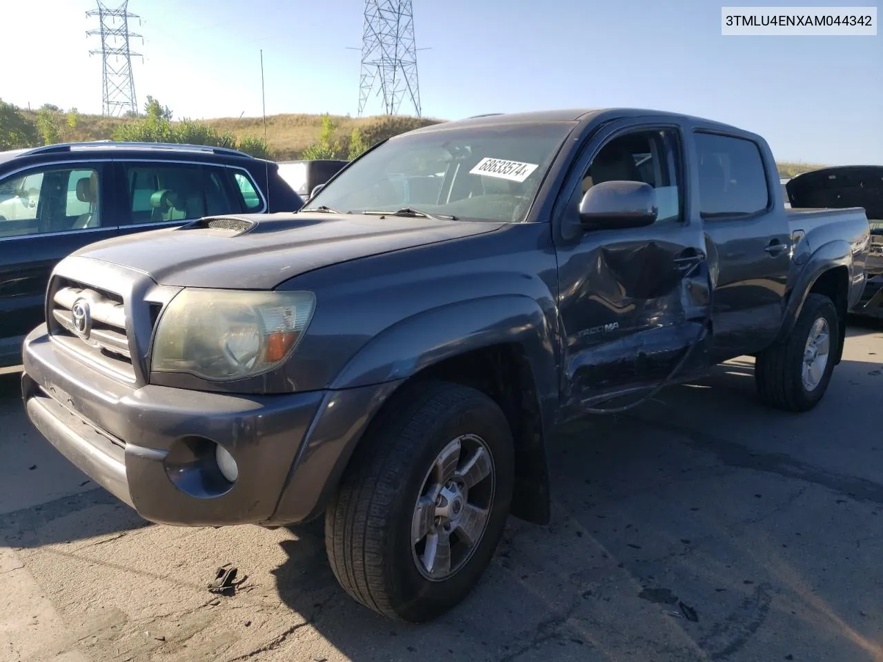 2010 Toyota Tacoma Double Cab VIN: 3TMLU4ENXAM044342 Lot: 68633574