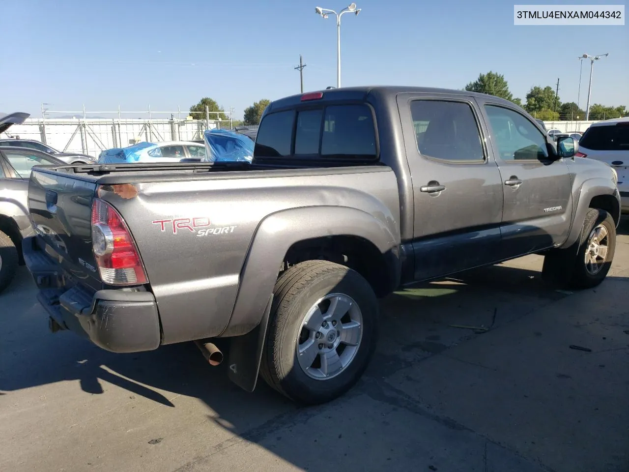 2010 Toyota Tacoma Double Cab VIN: 3TMLU4ENXAM044342 Lot: 68633574