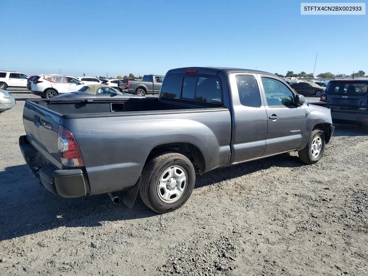5TFTX4CN2BX002933 2011 Toyota Tacoma Access Cab
