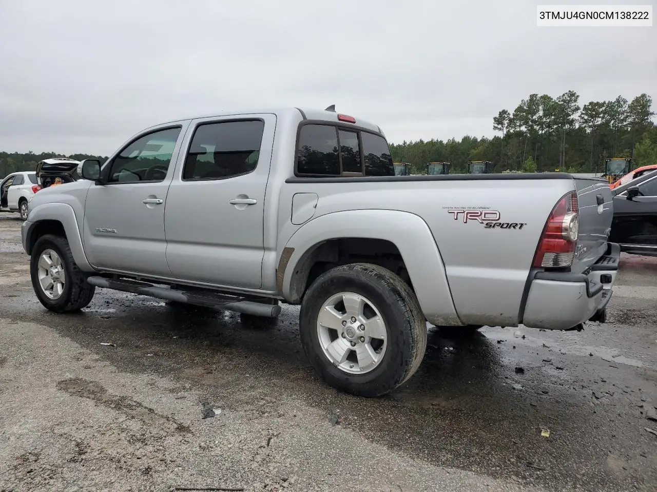 3TMJU4GN0CM138222 2012 Toyota Tacoma Double Cab Prerunner