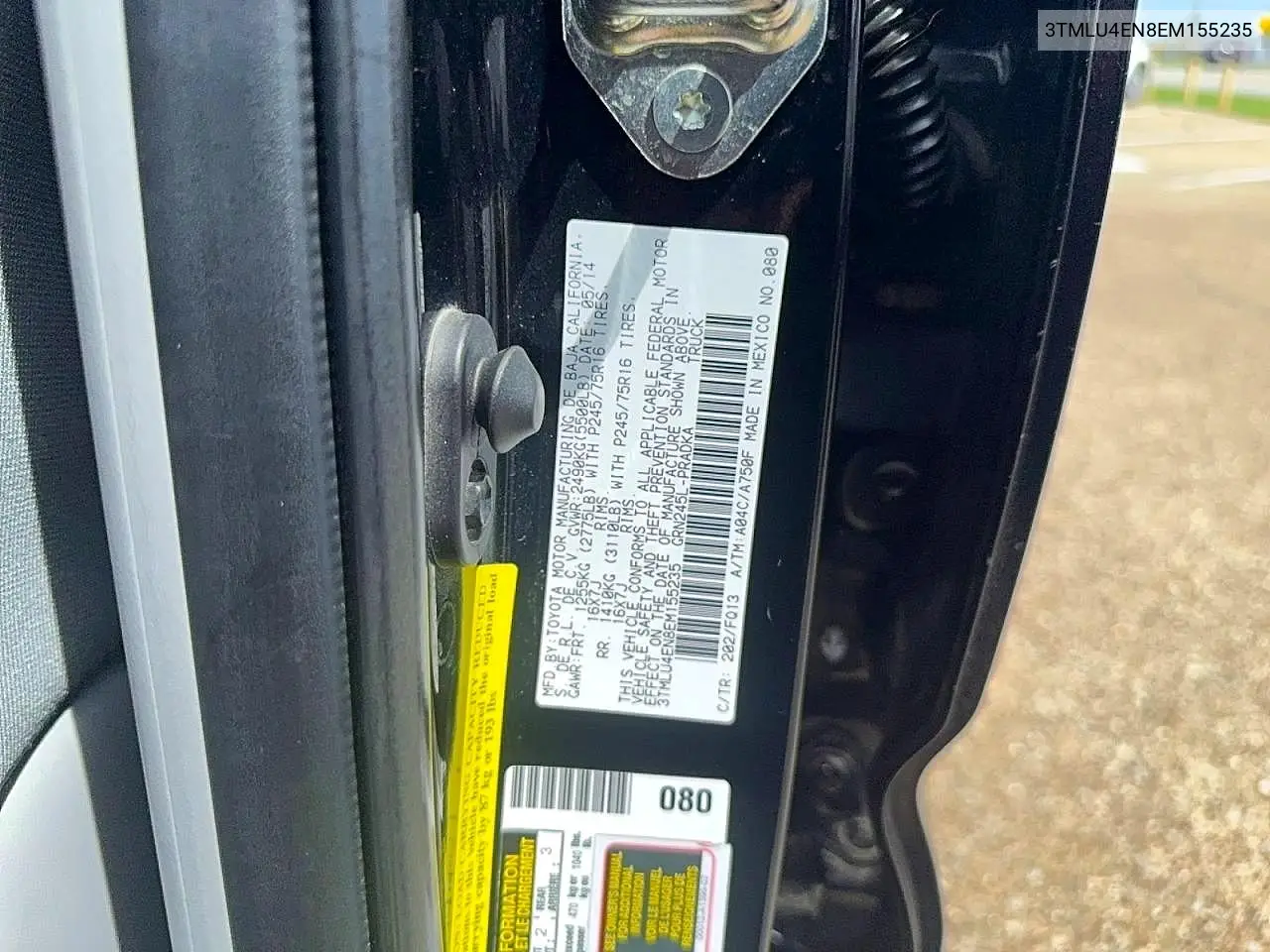 3TMLU4EN8EM155235 2014 Toyota Tacoma V6
