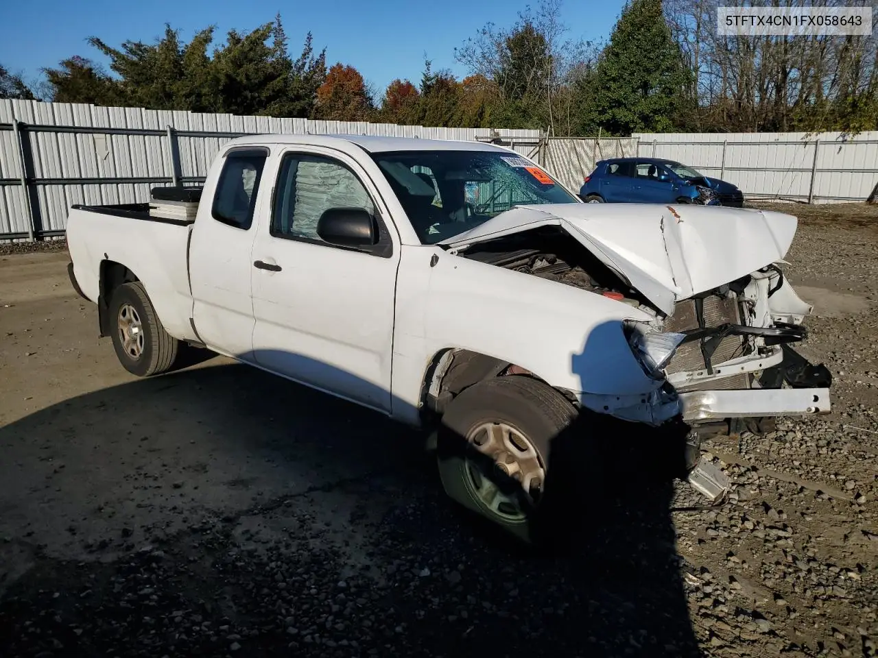 5TFTX4CN1FX058643 2015 Toyota Tacoma Access Cab