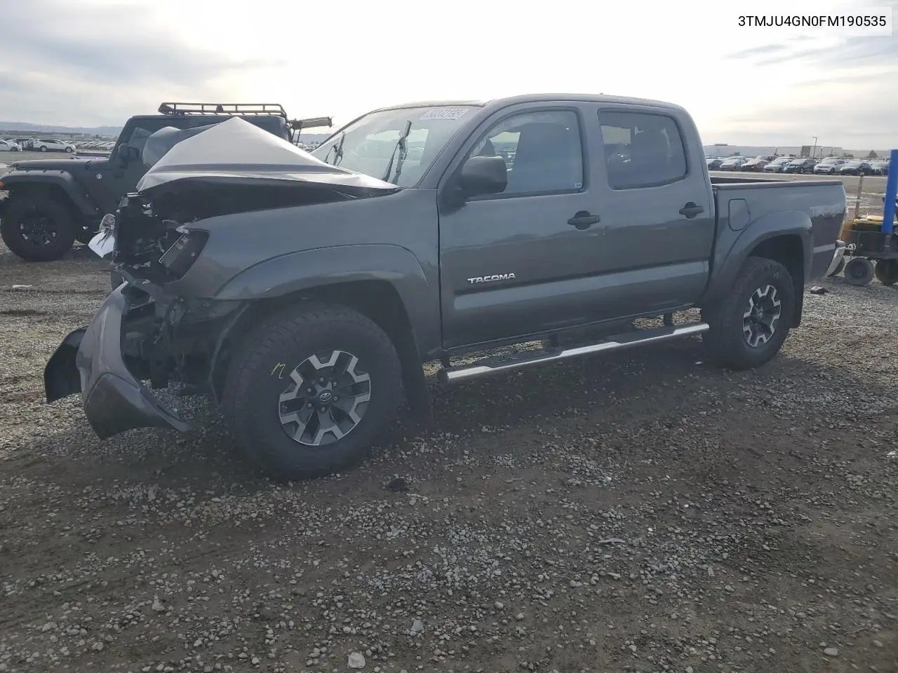 3TMJU4GN0FM190535 2015 Toyota Tacoma Double Cab Prerunner