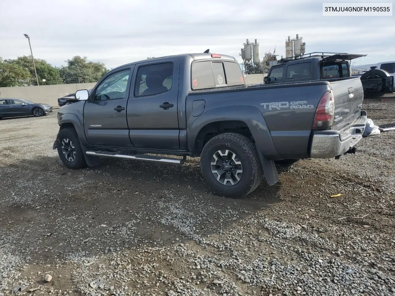 3TMJU4GN0FM190535 2015 Toyota Tacoma Double Cab Prerunner