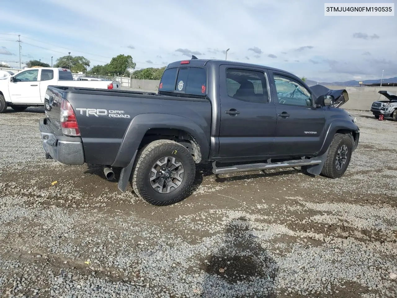 3TMJU4GN0FM190535 2015 Toyota Tacoma Double Cab Prerunner