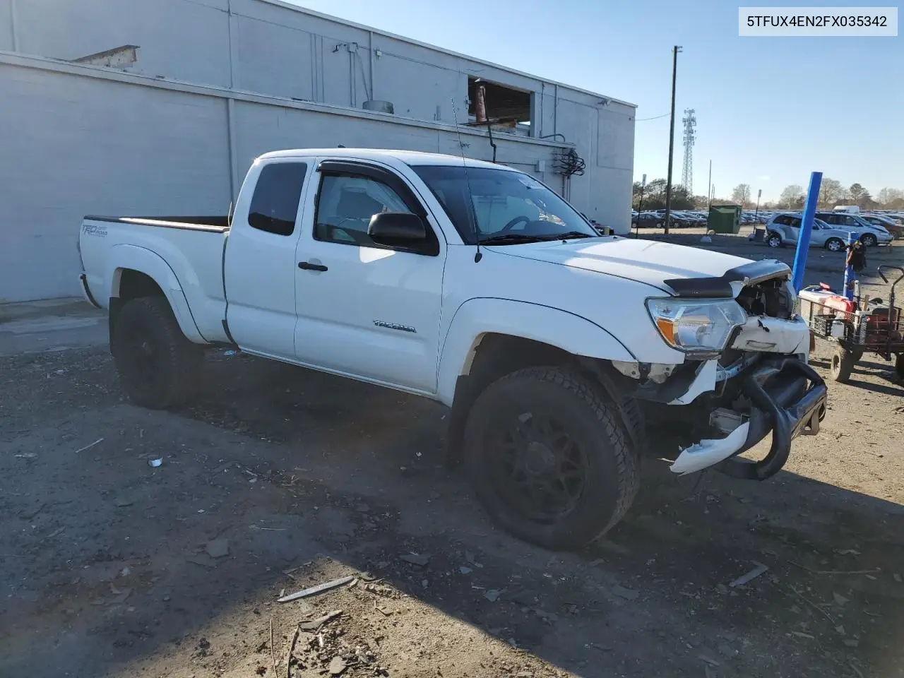 5TFUX4EN2FX035342 2015 Toyota Tacoma Access Cab