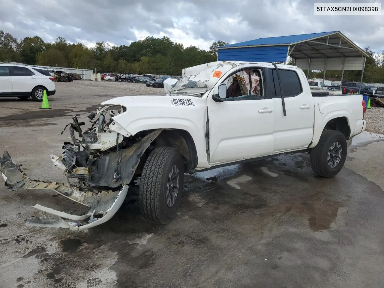 5TFAX5GN2HX098398 2017 Toyota Tacoma Double Cab